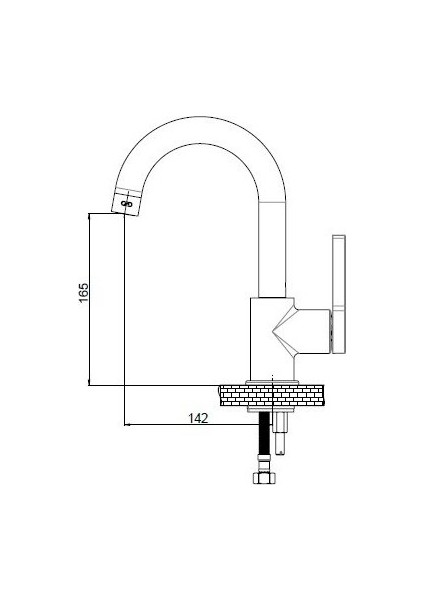 Gpd Gildo Tek Gçvde Lavabo Bataryası MTL165-S