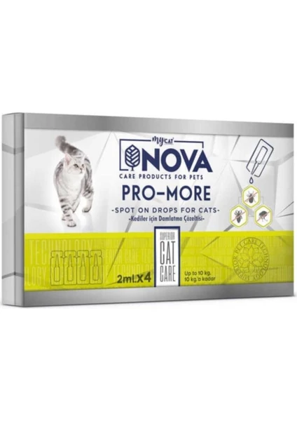 My Cat Nova Kedi Ense Damlası 2ml x 4 Adet