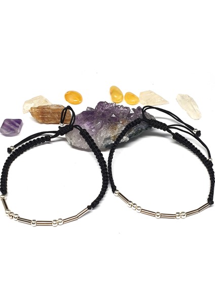 Mors Alfabesi İsim Yazılı Sevgili Bilekliği 2 Adet