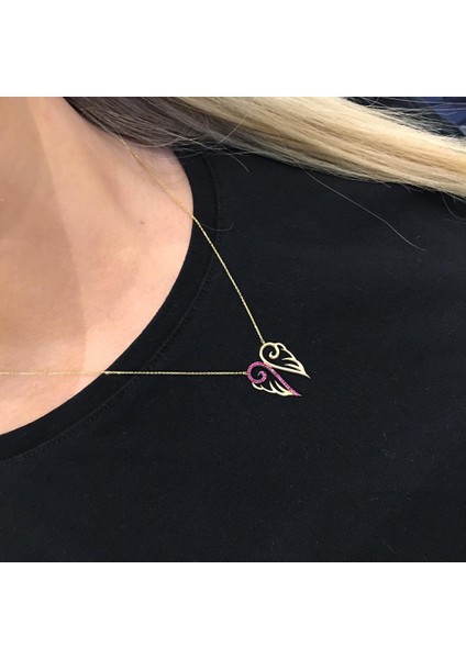 0.24 Karat Yakutlu Melek Kolye fiyatları