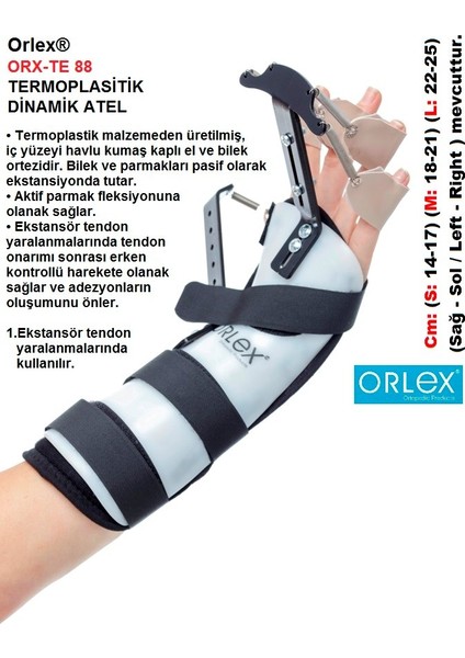 Orlex®  Orx-Te 88 Termoplastik Dinamik Bileklik ( Sol El )