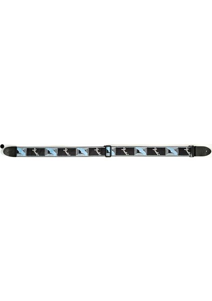 2" Monogrammed Strap Blk/Lgr/Blu