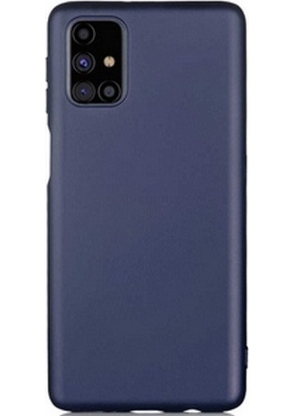 Case 4U Samsung Galaxy M31S Uyumlu Kılıf Klasik Mat Renkli Yumuşak Premier Silikon Lacivert