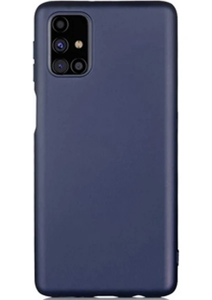 Case 4U Samsung Galaxy M31S Uyumlu Kılıf Klasik Mat Renkli Yumuşak Premier Silikon Lacivert