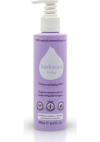 Bebek Losyon Organik Hindistan Cevizi Yağlı 190 ml