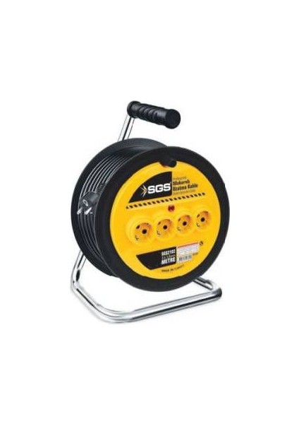 Sgs Pro 3x2.5 50 m Uzatmalı Makaralı Kablo Made In Turkey