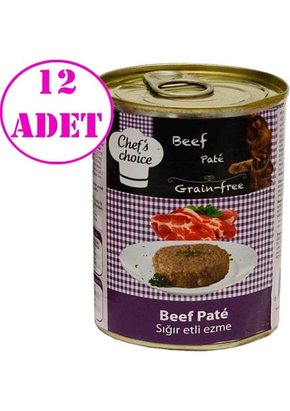 Sığır Etli Ezme Tahılsız Kedi Konserve Maması 400 gr 12 Adet