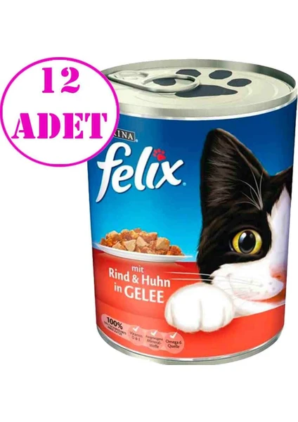 Purina Felix Sığır Etli Kedi Konservesi 400 Gr 12 AD