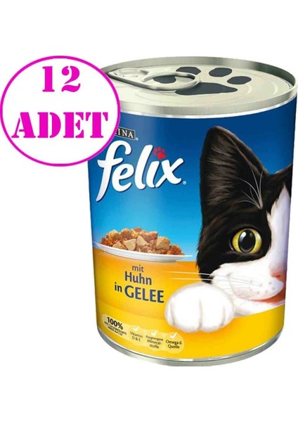 Purina Felix Tavuklu Kedi Konservesi 400 Gr 12 AD