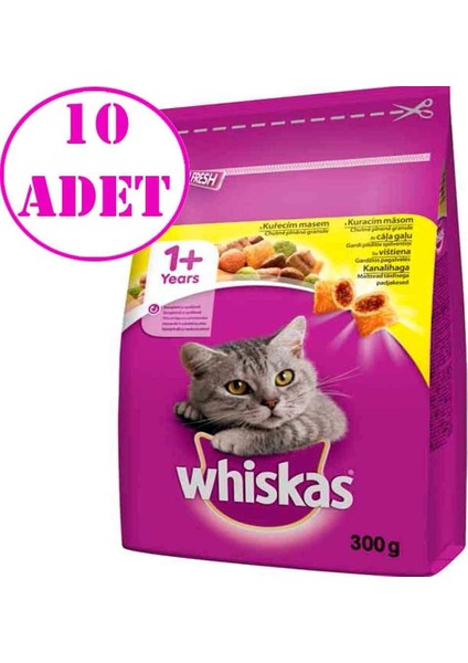 Tavuklu Sebzeli Kedi Maması 300 gr 10 Adet