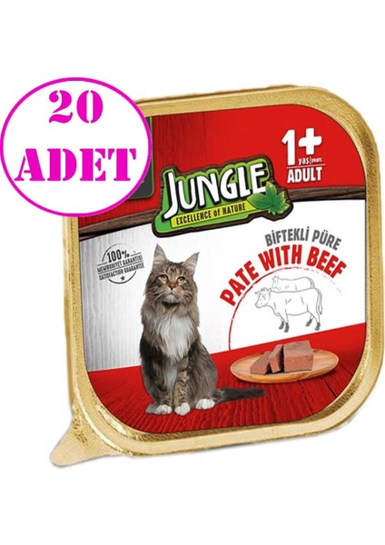 Kedi Yaş Mama Dana Etli Ezme 100 Gr 20 AD