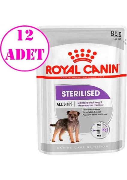 Sterilised Kısır Köpek Konservesi 85 gr 12 Ad