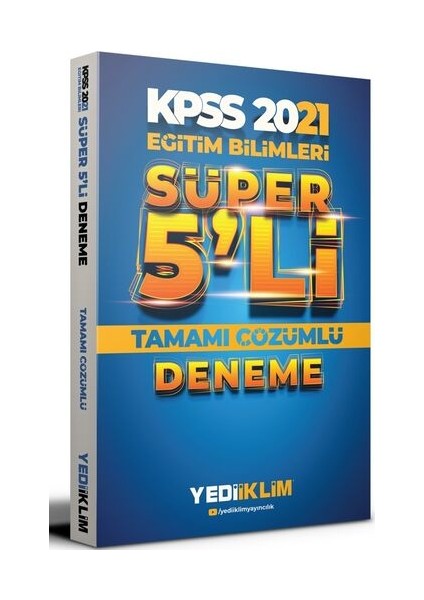 2021 KPSS Eğitim Bilimleri Tamamı Çözümlü Süper 5'li Deneme