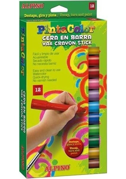 PX-002 Stıcdacs Çevirmeli Mum Boya 12'li