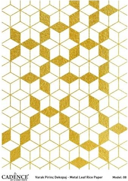 Cadence Altın Gümüş Varak Pirinç Dekopaj A8