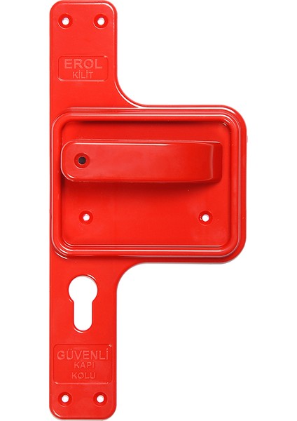 Güvenli Ve Kırılmaz Bariyerli Kapı Kolu Kırmızı Kırmızı