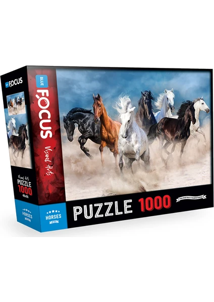 Blue Focus 1000 Parça Puzzle - Horses ( Atlar )