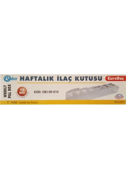 Haftalık Ilaç Kutusu