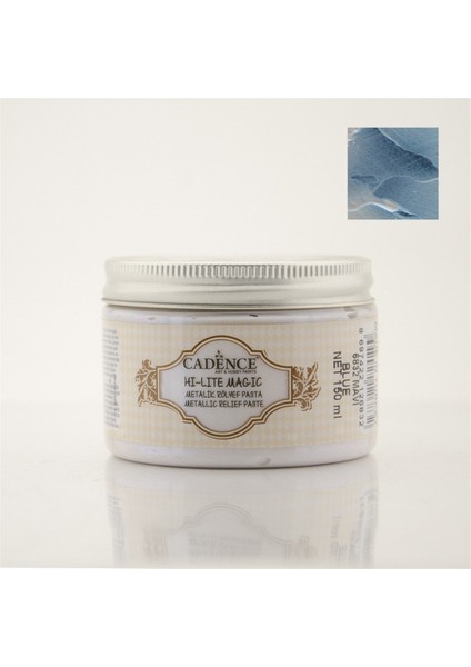 6832 Hi Lite Magic Metalik Rölyef Pasta Mavi