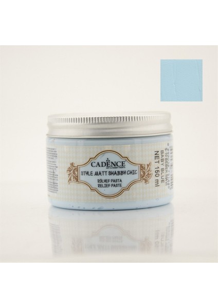 SR10 Shabby Chic Rölyef Pasta Mat Bebek Mavi