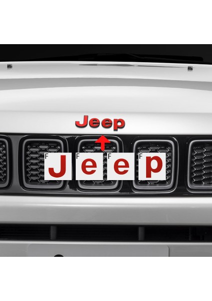 Jeep Compass Mp 2017 - 2020 Ön ve Arka Jeep Amblem Sticker Set Karbon Fiber modelleri