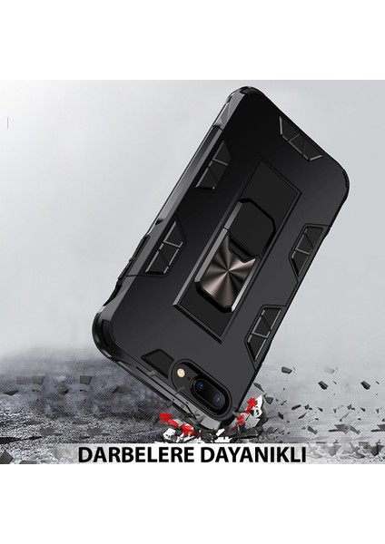 Xiaomi Redmi Note 8 Kapak Standlı Mıknatıslı Tank Kılıf - Lacivert