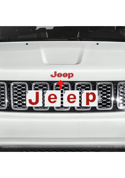 Jeep Grand Cherokee Ön ve Arka Jeep Amblem Sticker Set