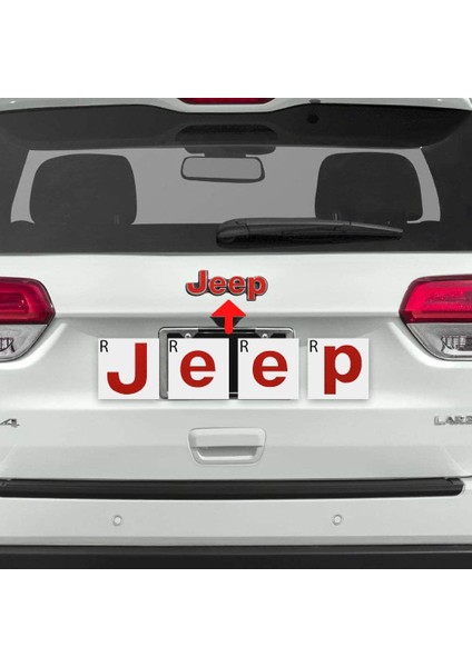 Jeep Grand Cherokee Ön ve Arka Jeep Amblem Sticker Set