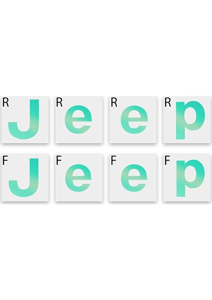 Jeep Grand Cherokee Ön ve Arka Jeep Amblem Sticker Set