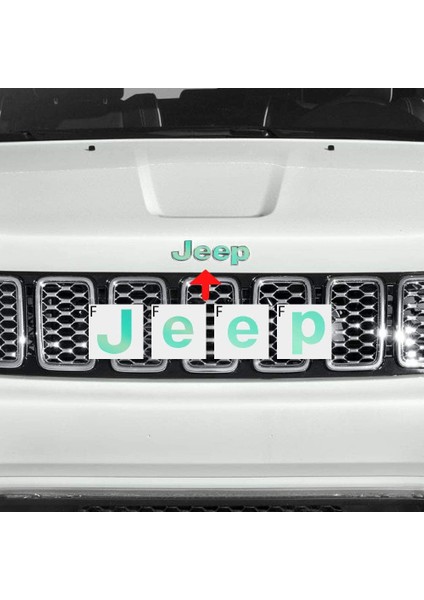 Jeep Grand Cherokee Ön ve Arka Jeep Amblem Sticker Set modelleri