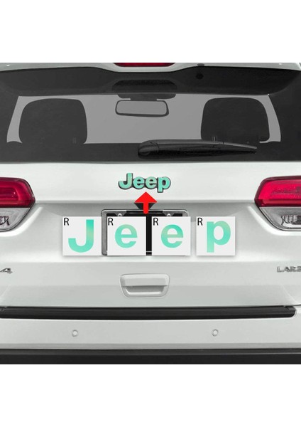 Jeep Grand Cherokee Ön ve Arka Jeep Amblem Sticker Set fırsatları