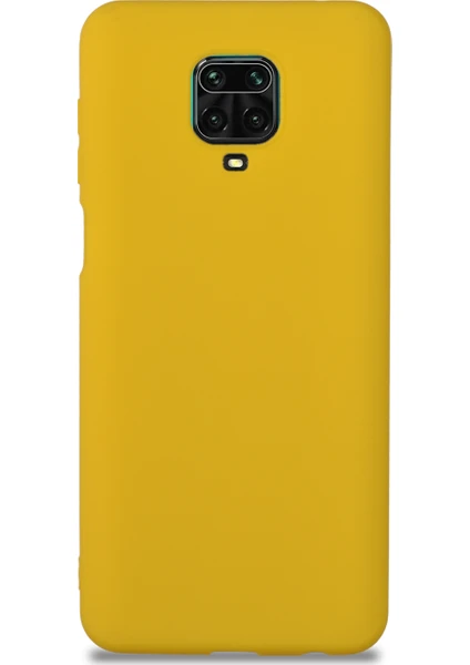 Caseart Xiaomi Redmi Note 9s Pro Kılıf Kamera Korumalı Premier Silikon Kapak - Sarı