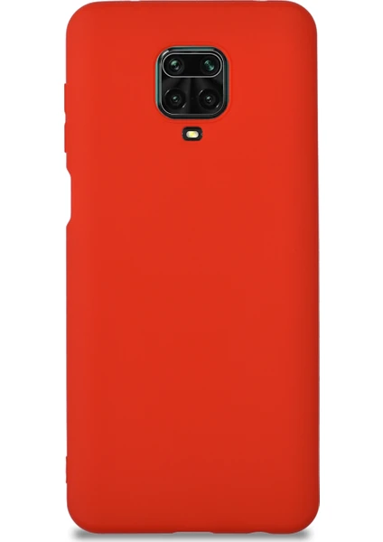 Caseart Xiaomi Redmi Note 9s Pro Kılıf Kamera Korumalı Premier Silikon Kapak - Kırmızı