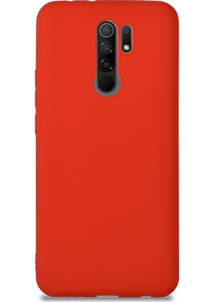 Xiaomi Redmi 9 Kılıf Kamera Korumalı Premier Silikon Kapak - Kırmızı