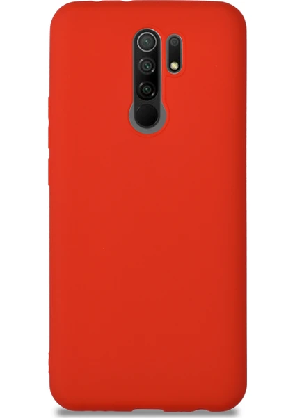 Caseart Xiaomi Redmi 9 Kılıf Kamera Korumalı Premier Silikon Kapak - Kırmızı