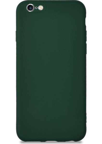 Apple iPhone 6 Kılıf Kamera Korumalı Premier Silikon Kapak - Yeşil