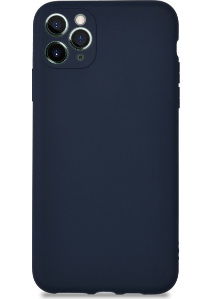 Apple iPhone 11 Promax Kılıf Kamera Korumalı Premier Silikon Kapak - Lacivert
