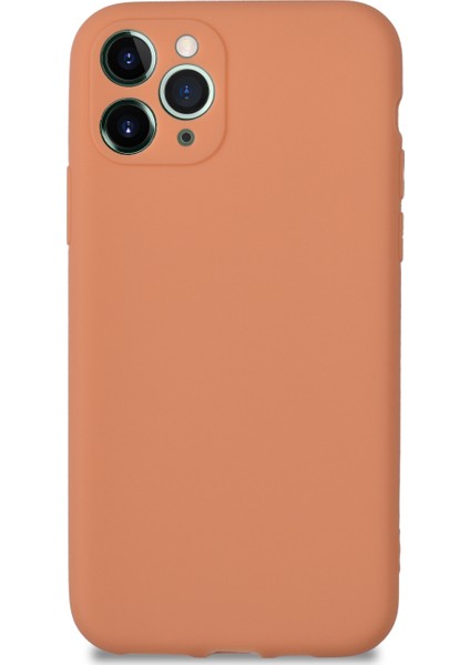 Apple iPhone 11 Pro Kılıf Kamera Korumalı Premier Silikon Kapak - Pudra