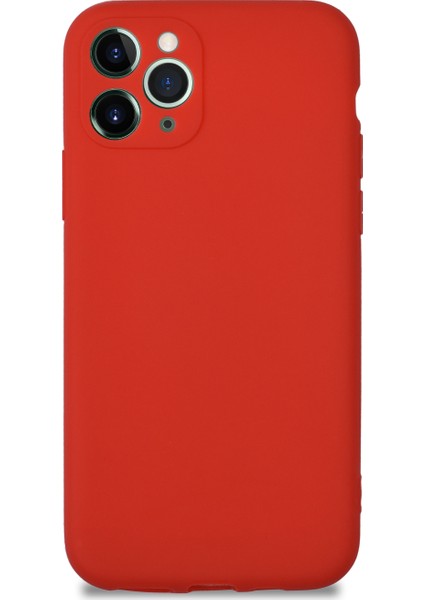 Apple iPhone 11 Pro Kılıf Kamera Korumalı Premier Silikon Kapak - Kırmızı