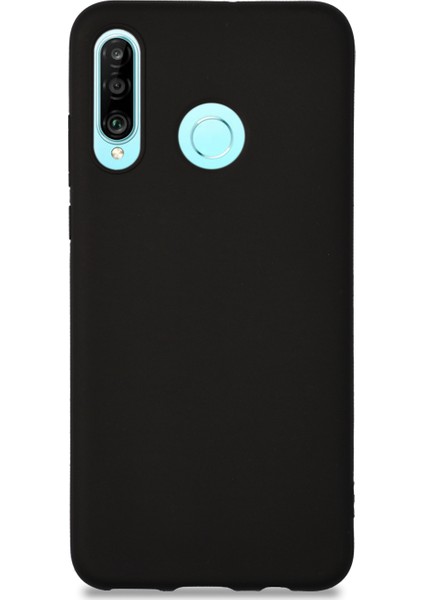 Huawei P30 Lite Kılıf Kamera Korumalı Premier Silikon Kapak - Siyah