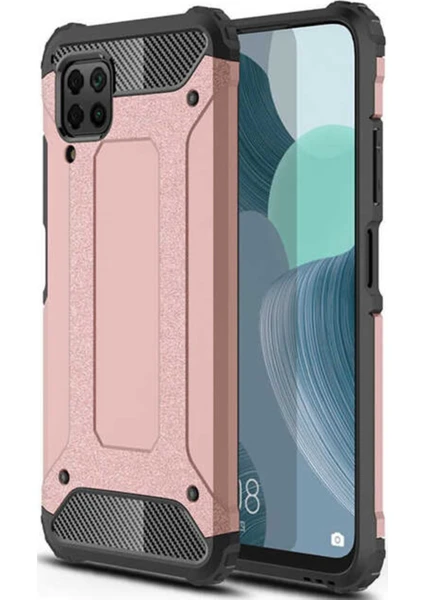 Caseart Huawei P40 Lite Kapak Çift Katmanlı Zırh Tank Kılıf - Rose Gold