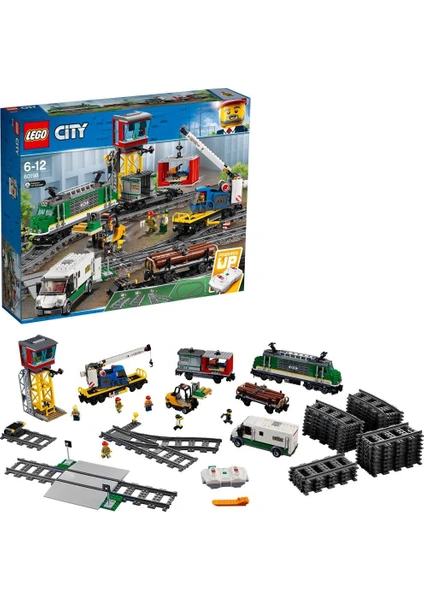 LEGO® City Kargo Treni 60198 - 6 Yaş ve Üzeri Tren Seven Çocuklar için City Setleriyle Uyumlu Tamamlayıcı Yaratıcı Oyuncak Yapım Seti (1226 Parça)