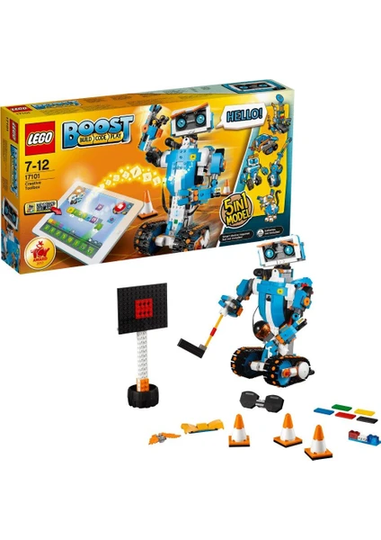 LEGO® Boost 17101 Yaratıcı Alet Kutusu Yapım Seti Çocuk ve Yetişkin için Kodlama Oyuncak Robot