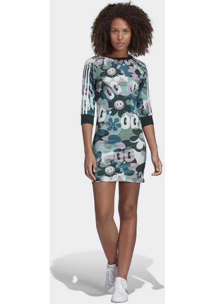 3-Stripes Kadın Yeşil Tunik Elbise DV2662