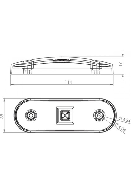 20'li LED Side Marker Lamba 12 - 24 V Sarı 2 Adet