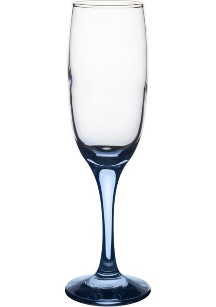 Imperial 6'lı Mavi Ayaklı Fülüt Şampanya Bardağı