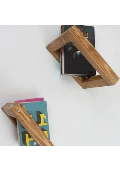 Ahşap Dekoratif Tasarım Kare Duvar Rafı fiyatları