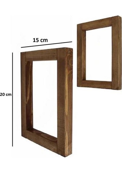 Ahşap Dekoratif Tasarım Kare Duvar Rafı modelleri