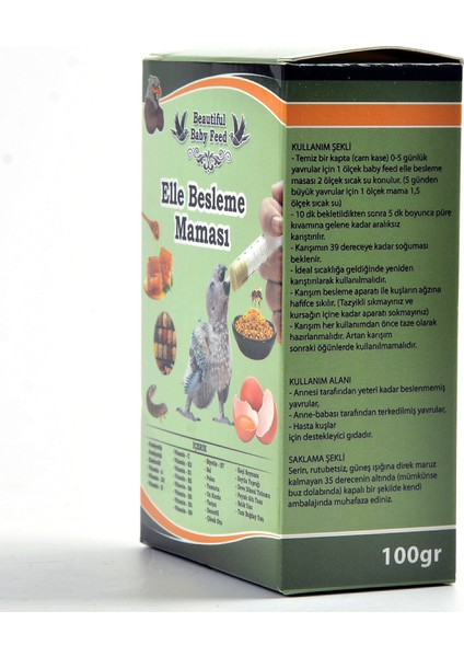 Yavru Kuş Elle Besleme Maması 100 gr