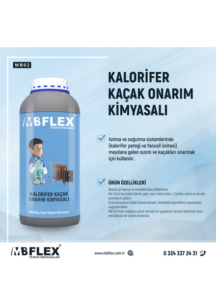 MB Flex Isıtma ve Soğutma Sistemleri Kaçak Onarım Kimyasalı